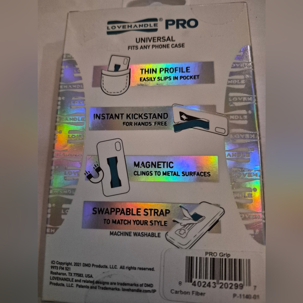 LoveHandle Phone Grip Carbon Fiber - Picture 2 of 2